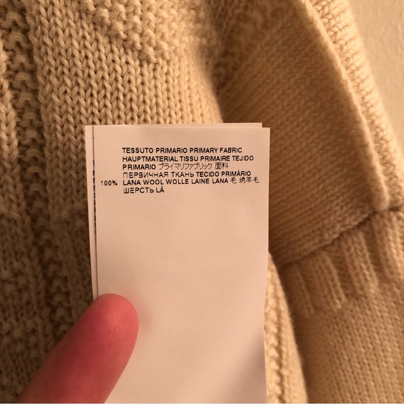 Maison Margiela Off-white Cable-knit Sweater (size L) - Picture 4 of 10
